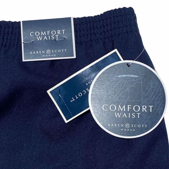 Karen Scott Elastic Pull On Straight Leg Pants 3x - Picture 9 of 11